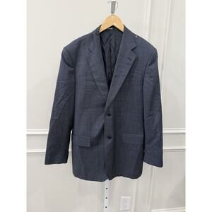 Carlo Palazzi Suit Mens Size 42 Navy Pinstripe Wool 2 Button Pants 37x30 Italy